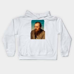 Russian novelist Fyodor Dostoevsky illustration Kids Hoodie